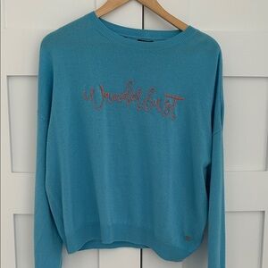 Buffalo David Bitton Sky Blue Knit Top